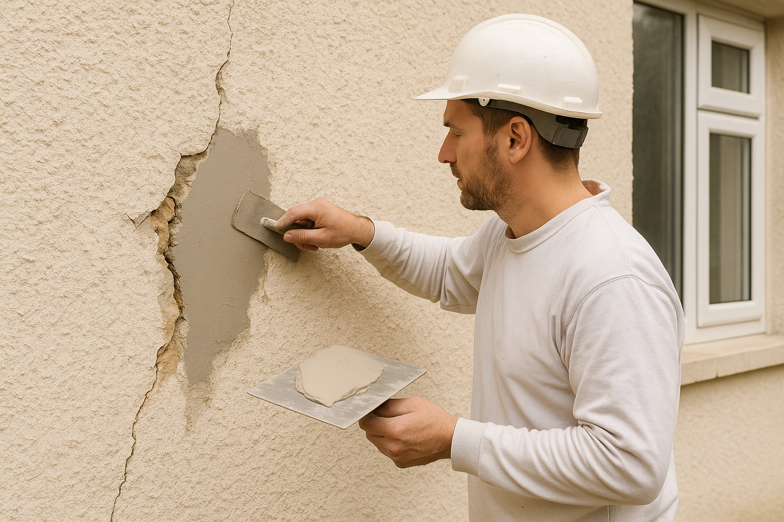 Petites réparations d’enduit